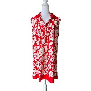 Cabali Sleeveless Button Front Dress XL Resort Tropical Beach 60s/70s Revival